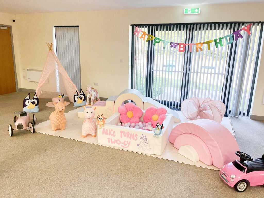 Bluey Pastel pink themed soft play