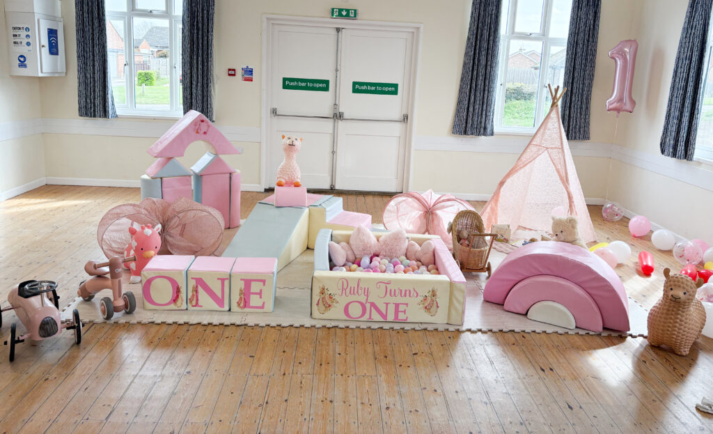 premium pastel pink package for a first birthday